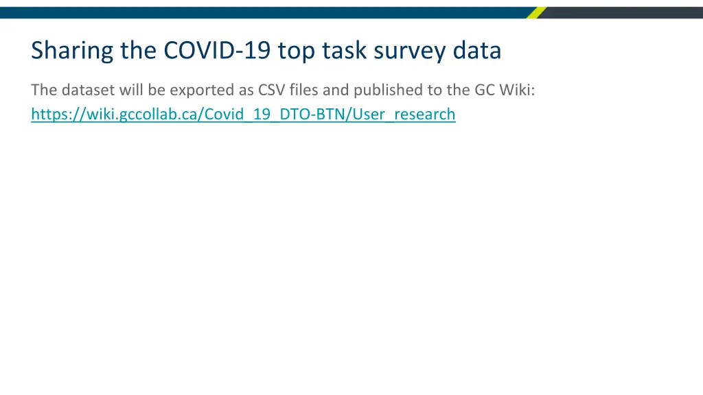 sharing the covid 19 top task survey data