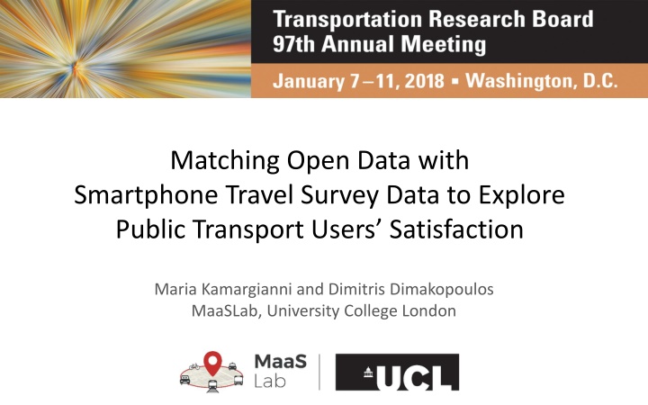 matching open data with smartphone travel survey