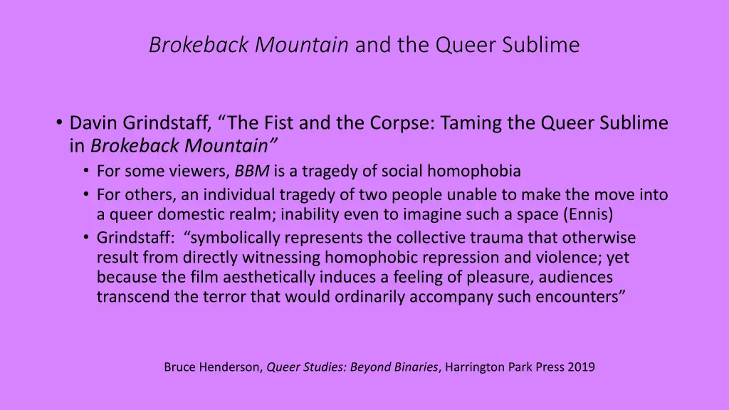 brokeback mountain and the queer sublime