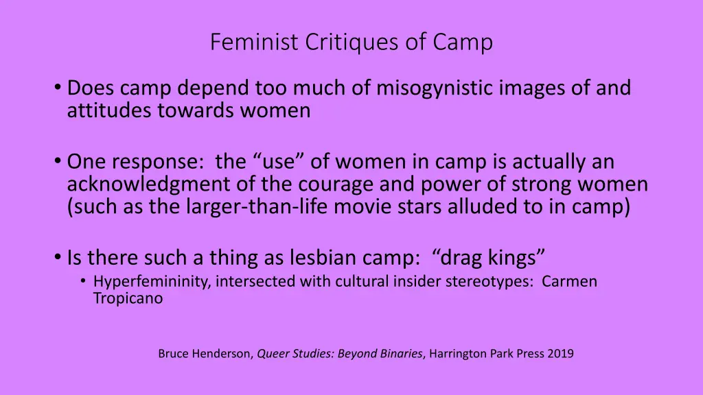 feminist critiques of camp