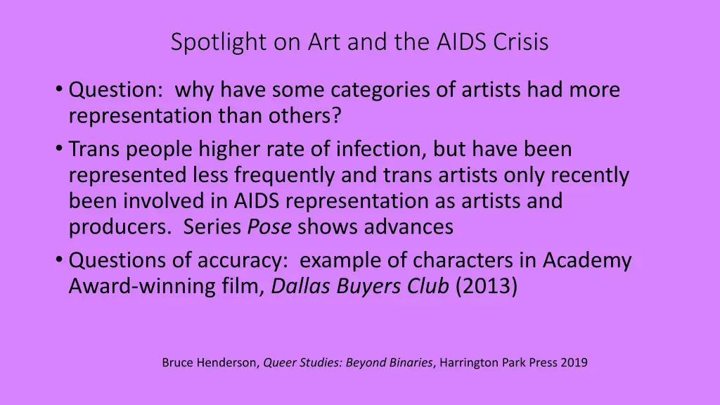 spotlight on art and the aids crisis