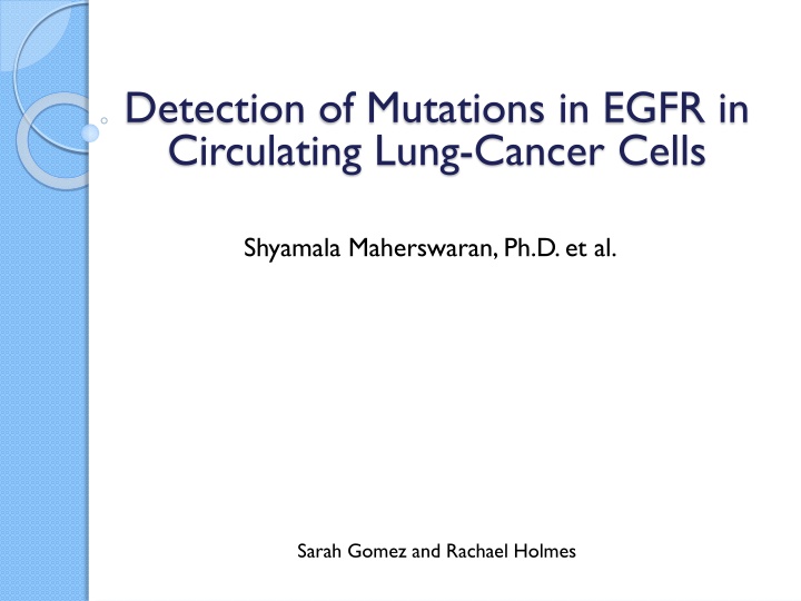 detection of mutations in egfr in circulating