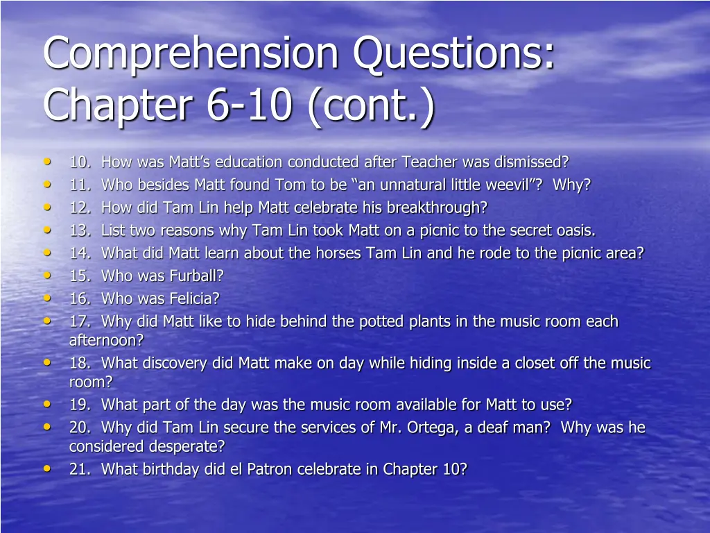 comprehension questions chapter 6 10 cont