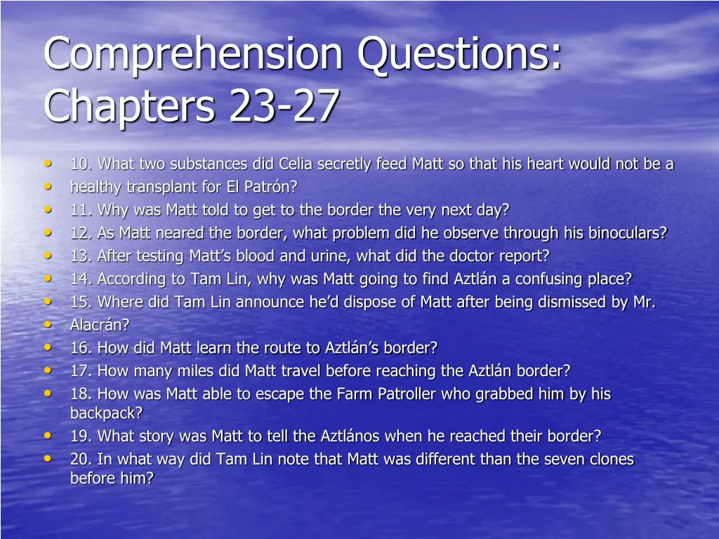 comprehension questions chapters 23 27 1