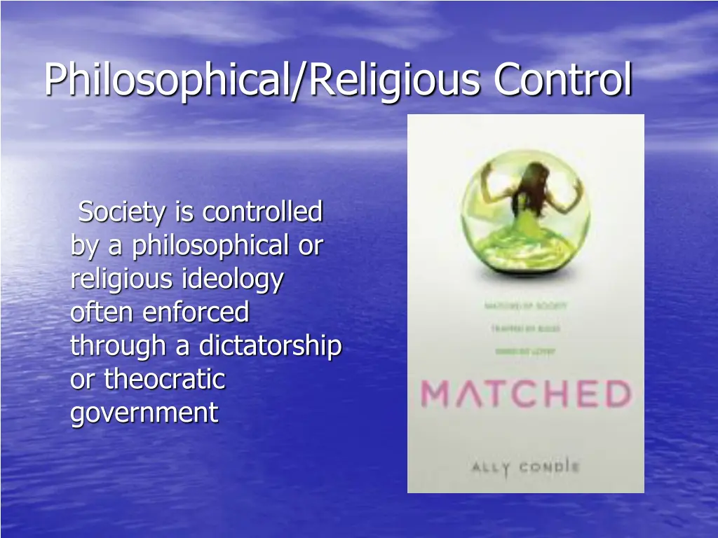 philosophical religious control