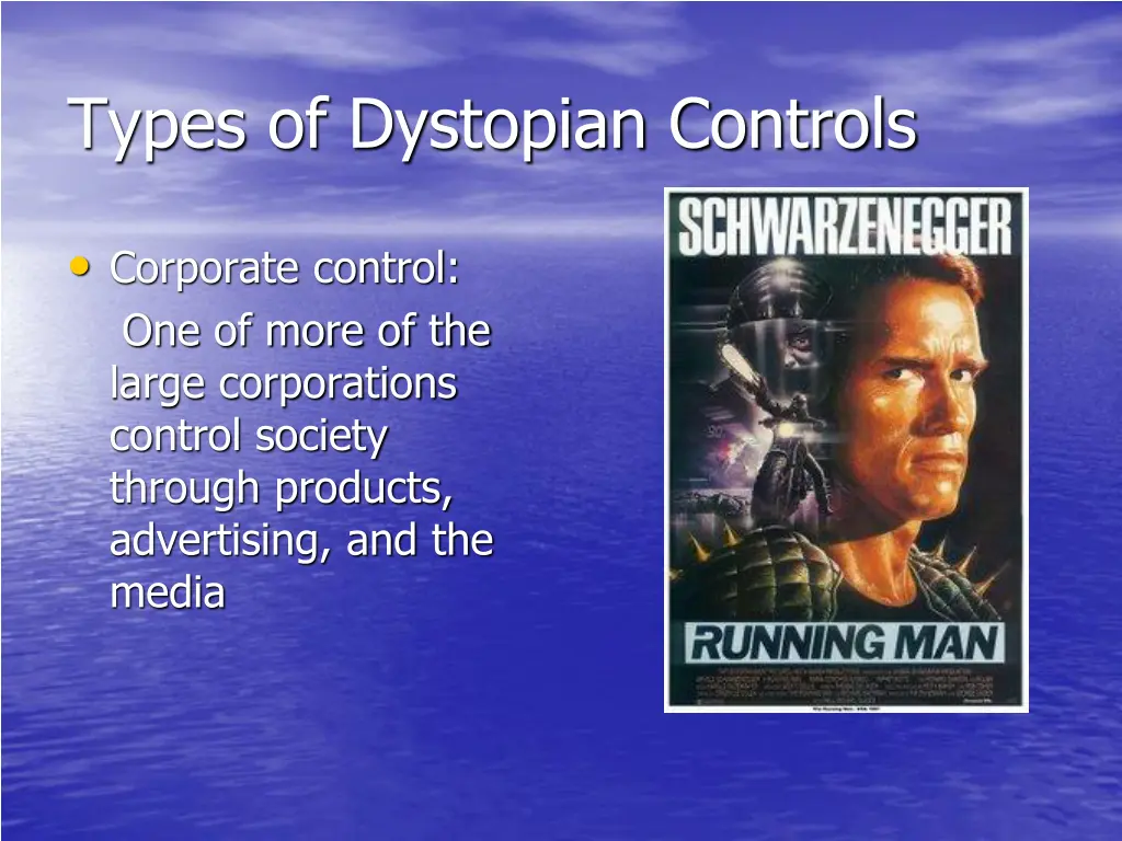 types of dystopian controls