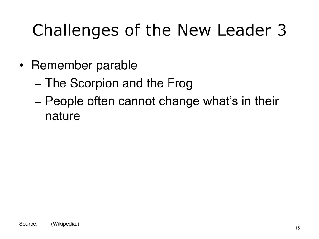 challenges of the new leader 3