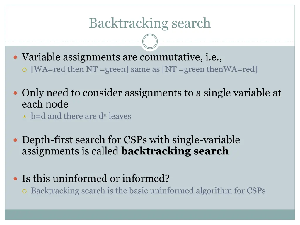 backtracking search