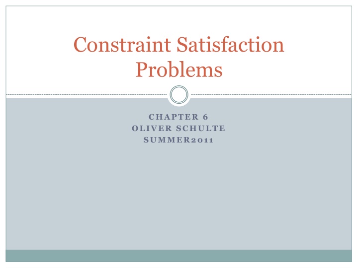 constraint satisfaction problems