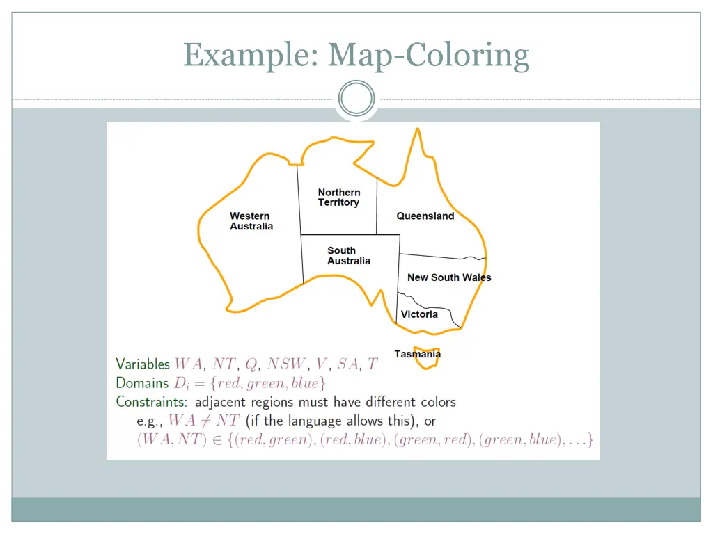 example map coloring