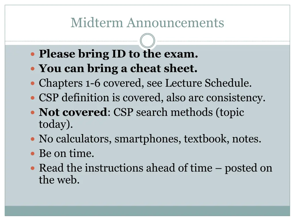 midterm announcements