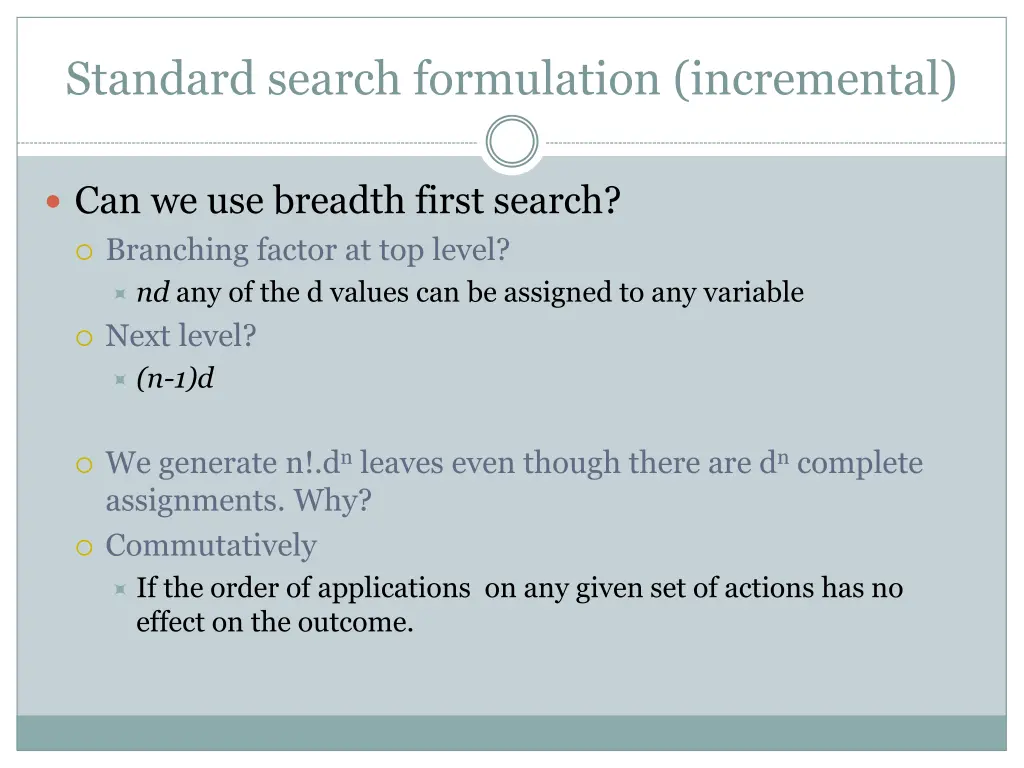 standard search formulation incremental 1