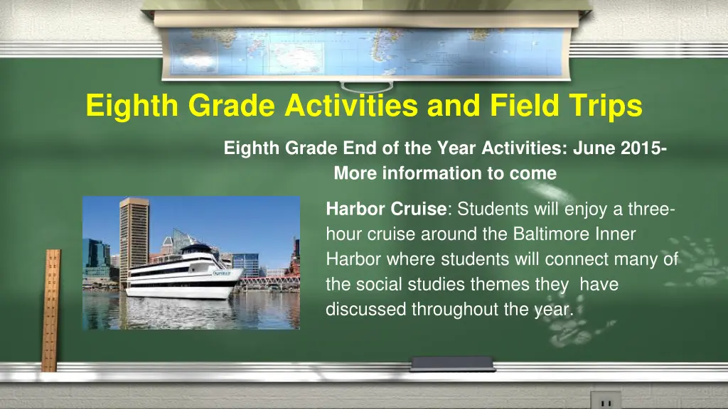 eighth grade activities and field trips 1