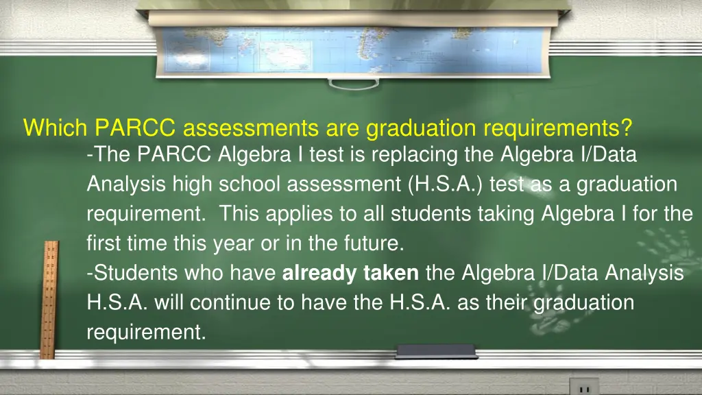 which parcc assessments are graduation