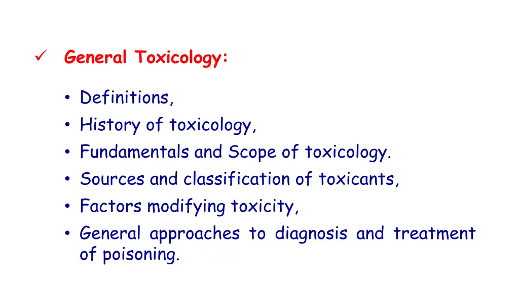 general toxicology