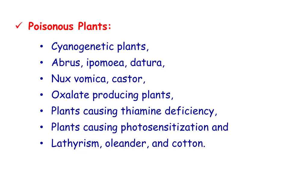 poisonous plants