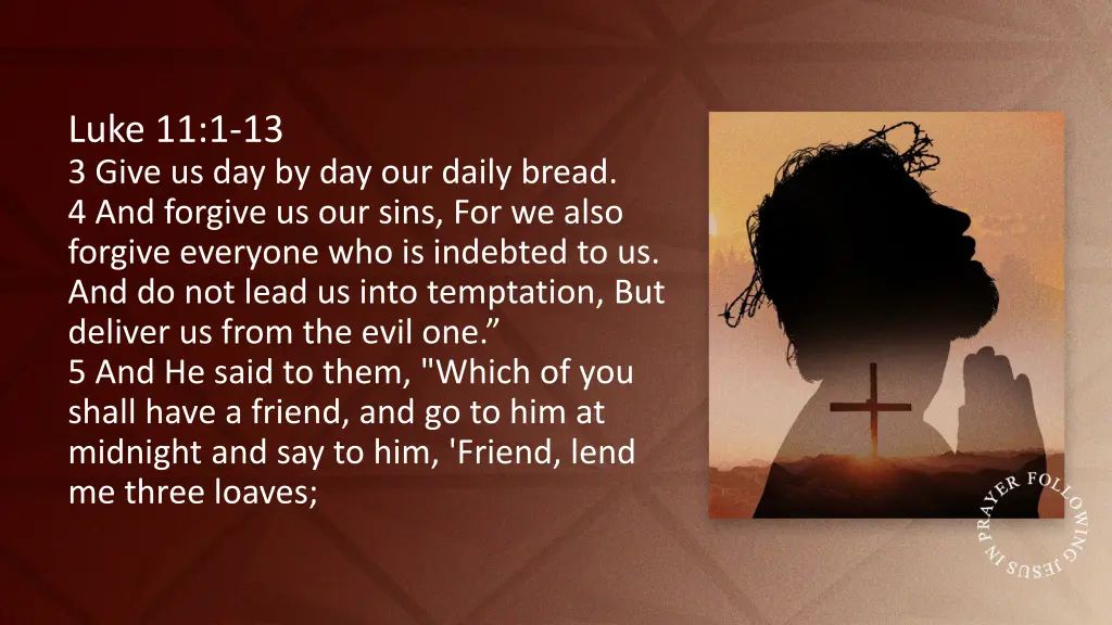 luke 11 1 13 3 give us day by day our daily bread