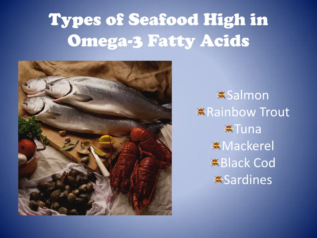 types of seafood high in omega 3 fatty acids