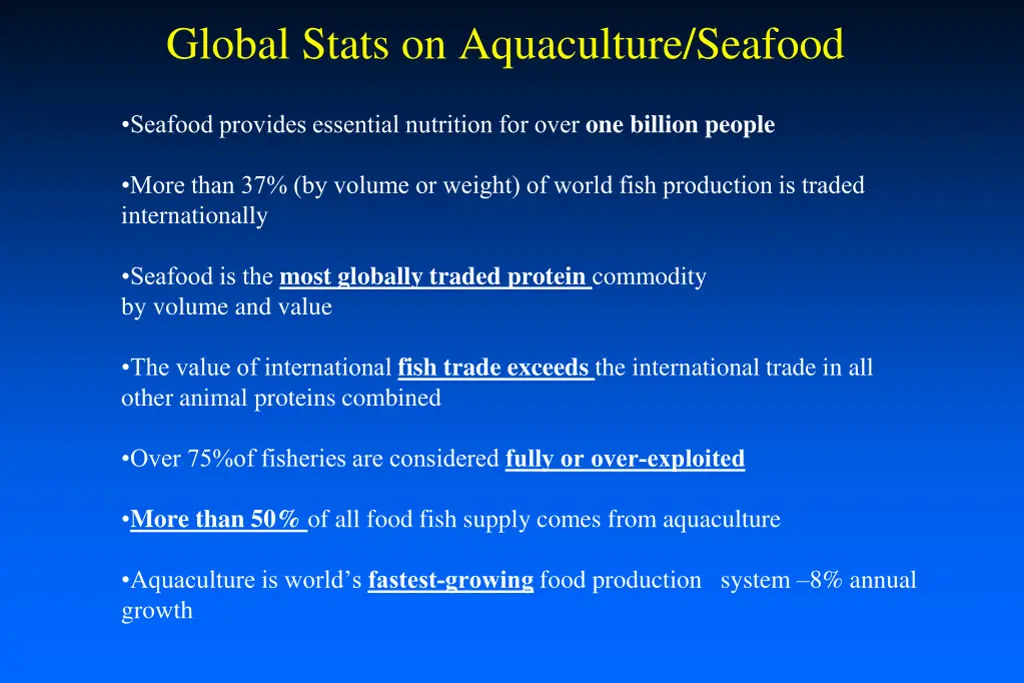 global stats on aquaculture seafood