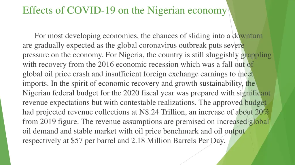 effects of covid 19 on the nigerian economy