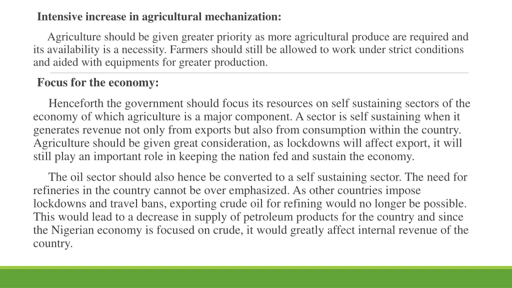 intensive increase in agricultural mechanization