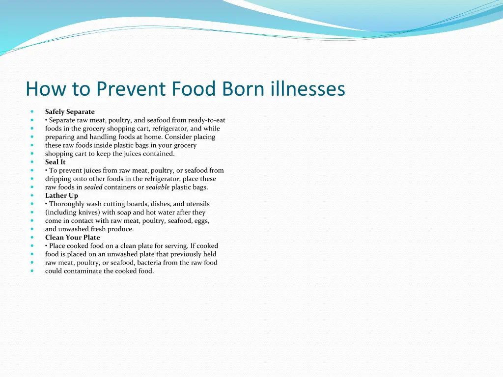 how to prevent food born illnesses 2