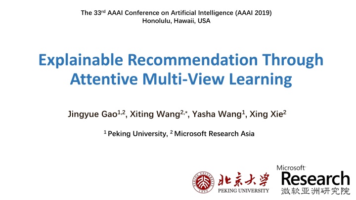 the 33 rd aaai conference on artificial