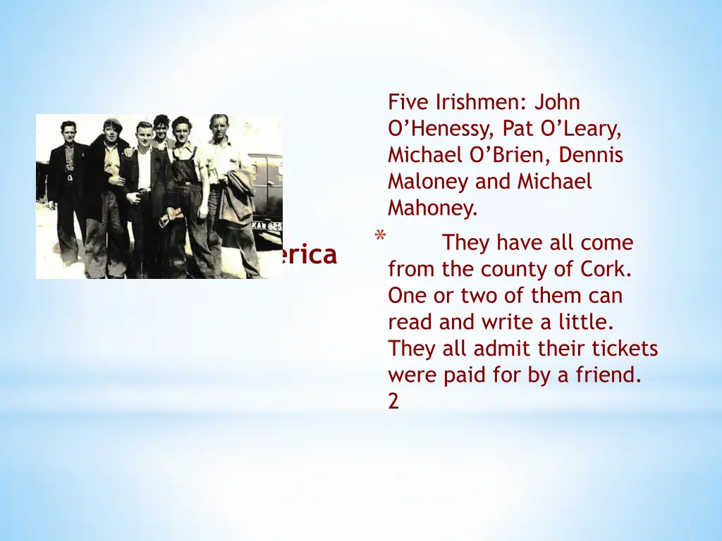 five irishmen john o henessy pat o leary michael