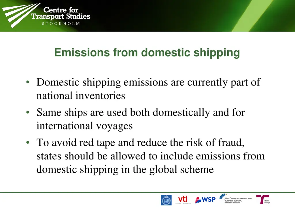 emissions from domestic shipping