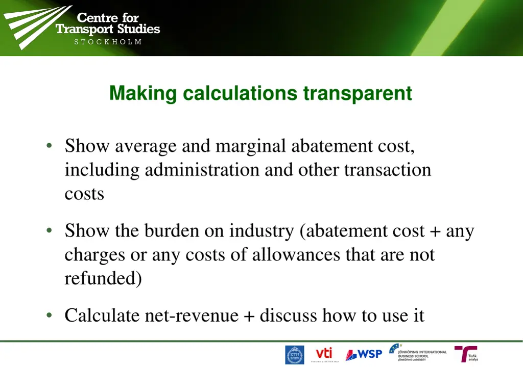 making calculations transparent