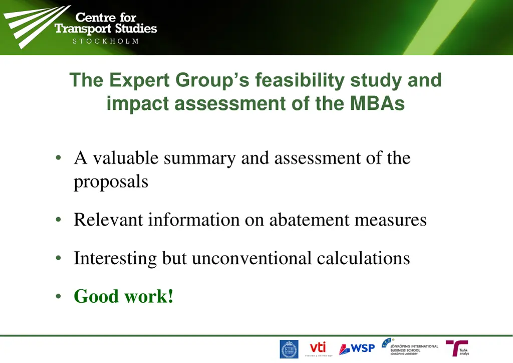 the expert group s feasibility study and impact