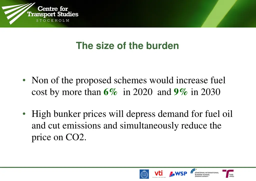 the size of the burden