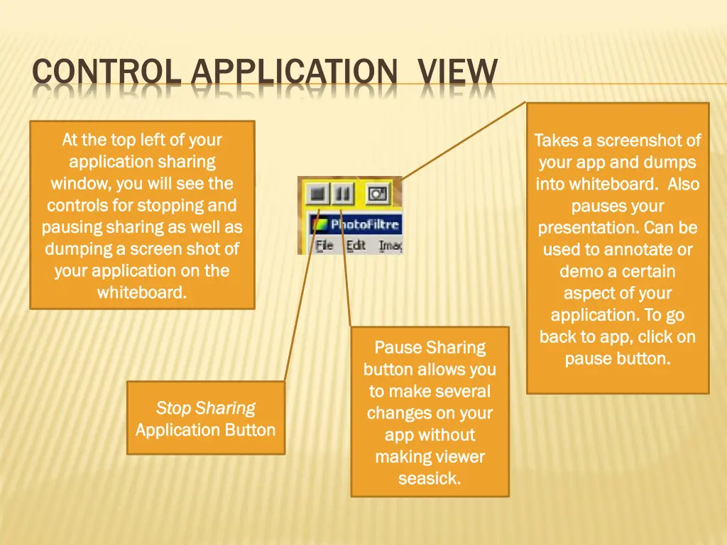 control application view