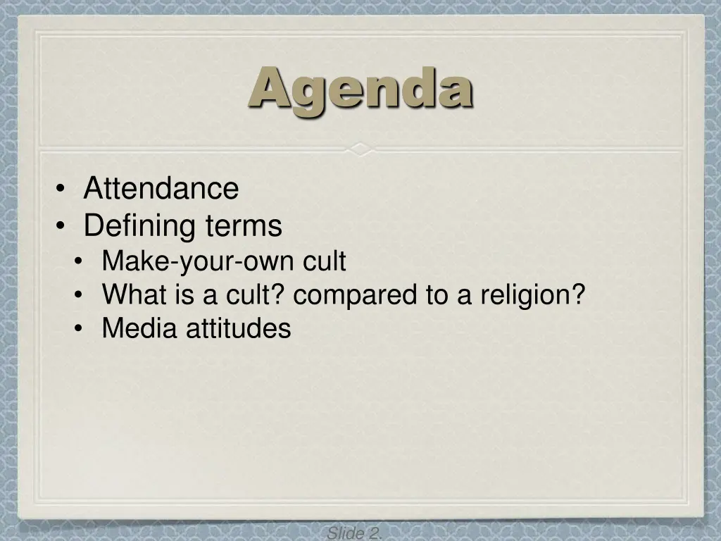 agenda