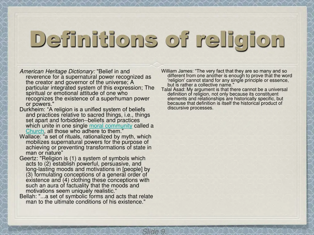 definitions of religion