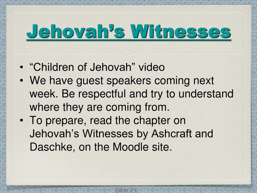 jehovah s witnesses