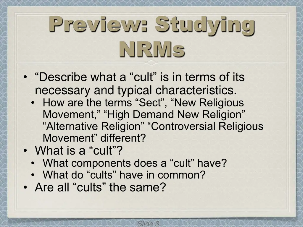 preview studying nrms