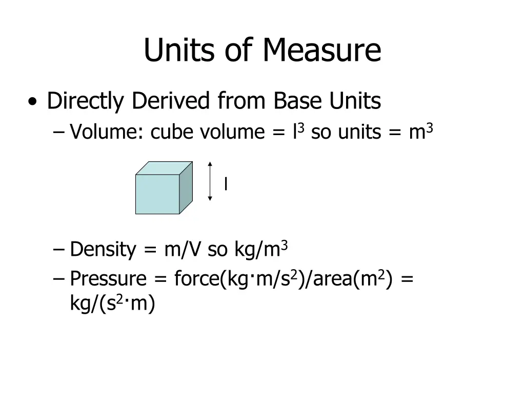 units of measure 1