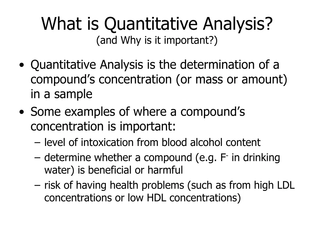 what is quantitative analysis