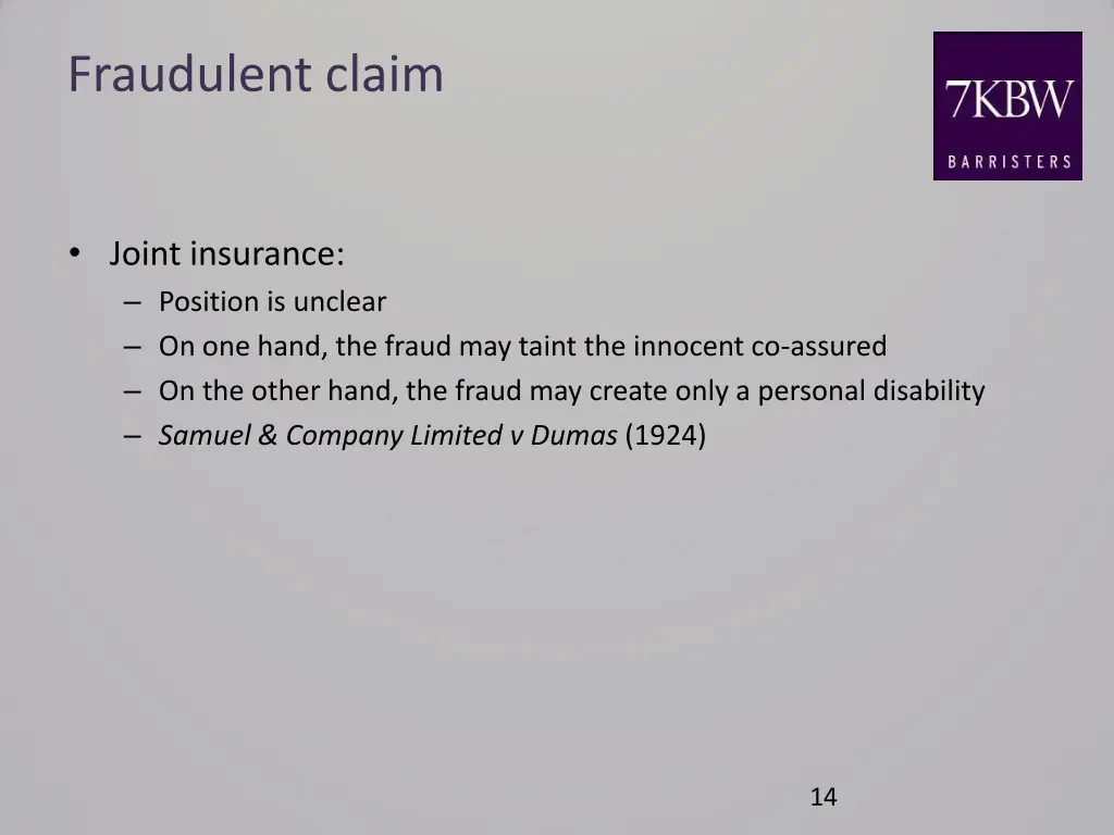 fraudulent claim 1