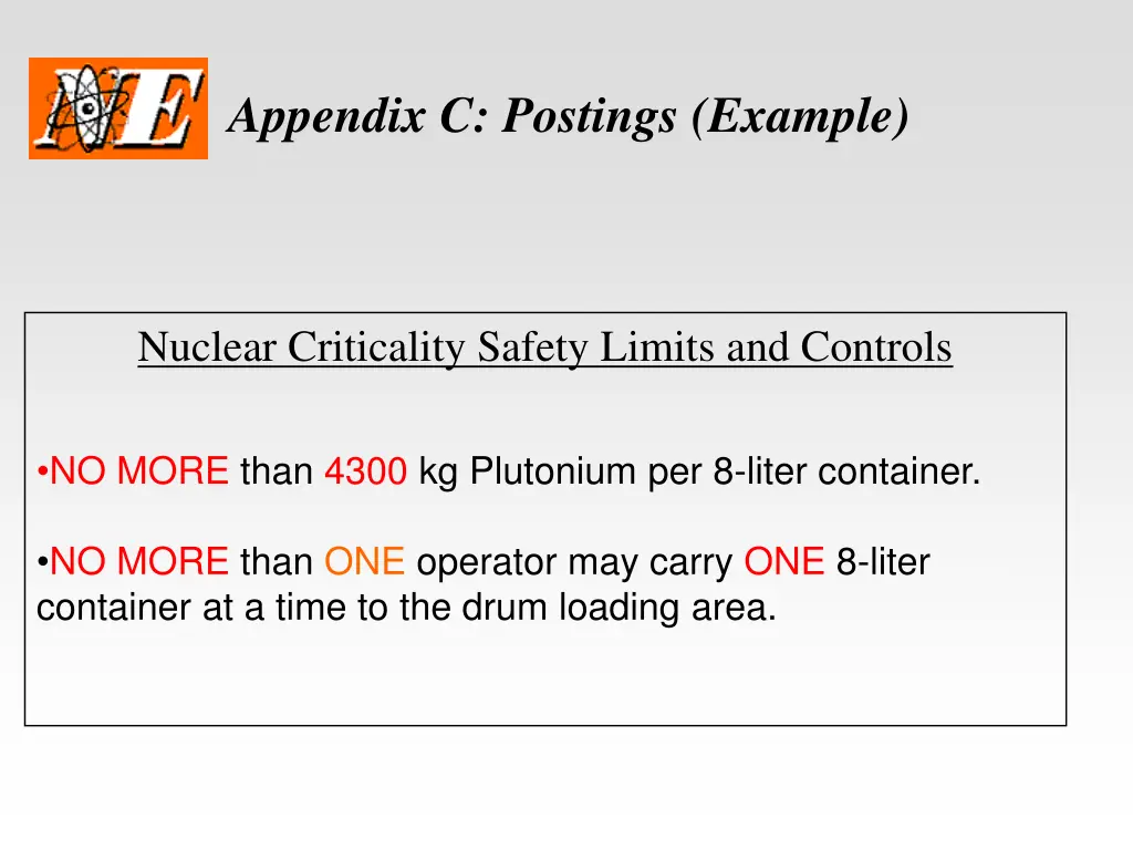 appendix c postings example