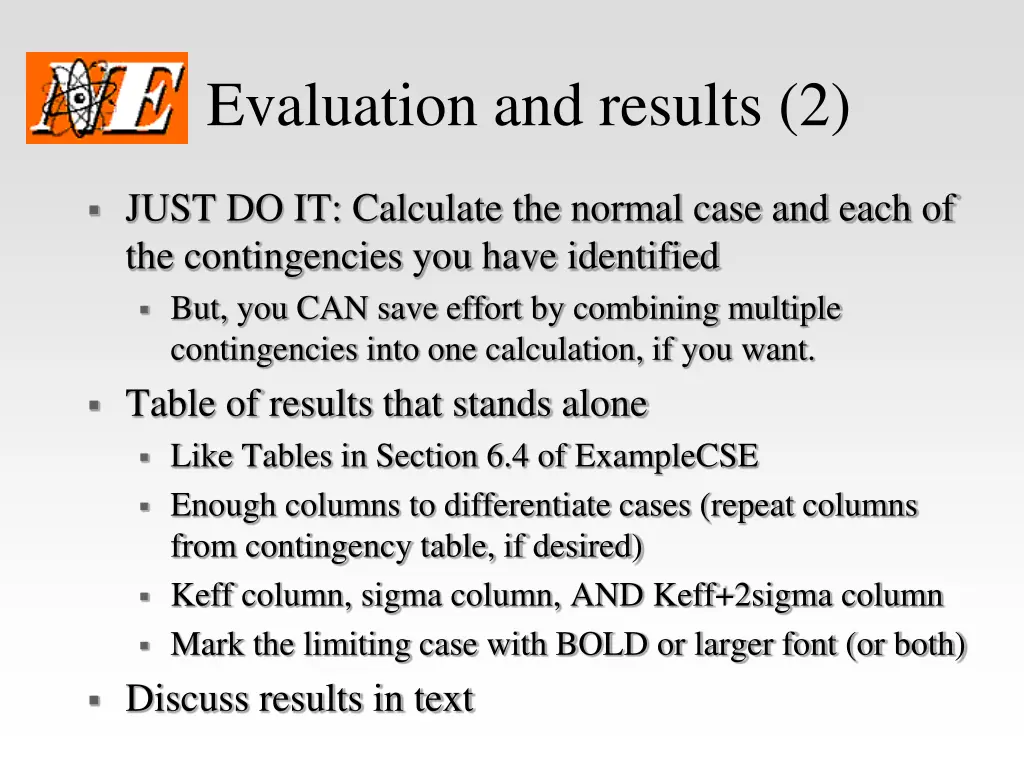 evaluation and results 2