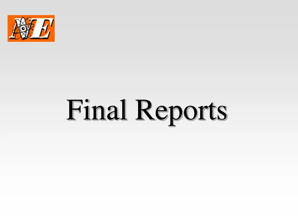 final reports