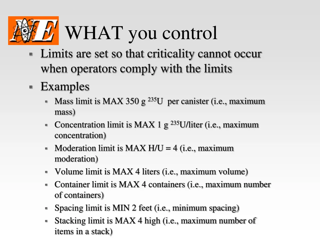 what you control limits are set so that