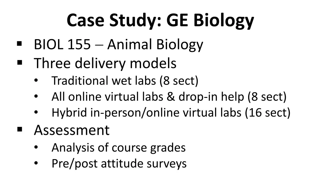 case study ge biology biol 155 animal biology