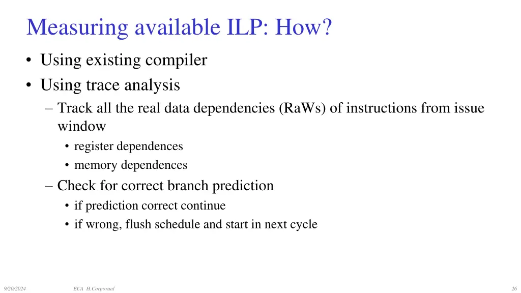 measuring available ilp how