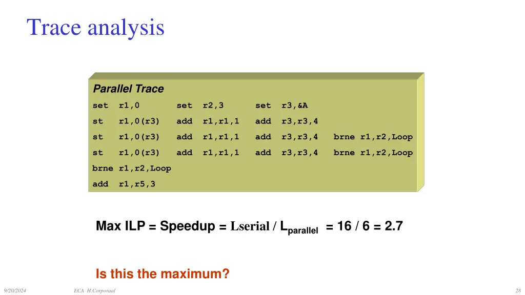 trace analysis 1