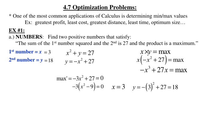 4 7 optimization problems