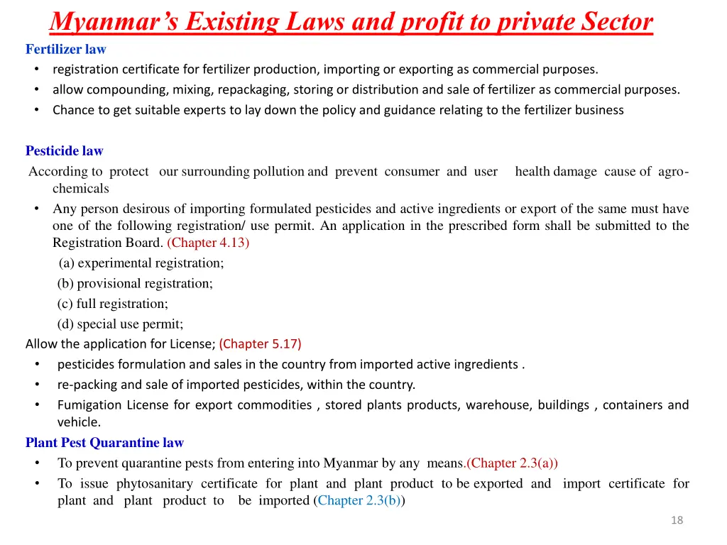 myanmar s existing laws and profit to private 1