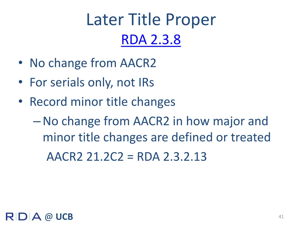 later title proper rda 2 3 8